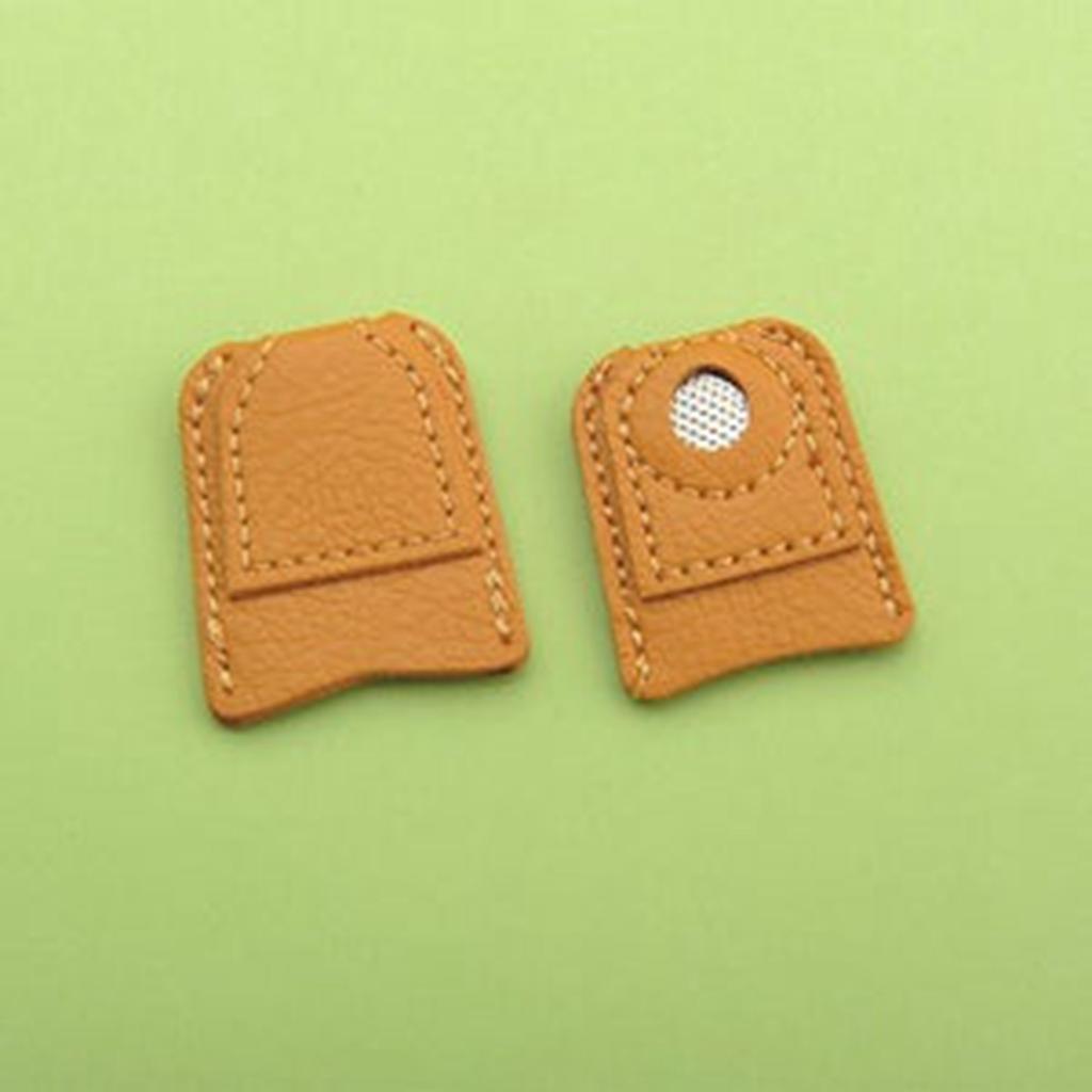 Leather Coin Finger Protector Thimble Ring Handworking Needle Thimble Needles Craft Household DIY Sewing Tools Accessories
