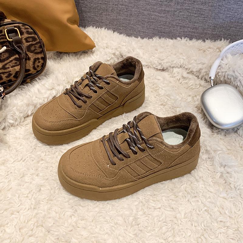 Retro classic sports German training shoes women's winter new fashionable versatile thick-soled heightening casual and comfortable board shoes