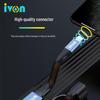 Portable 3-in-1 Keychain Charger: Short Fast Charging Cable for Apple, Android, Type-C Phones.