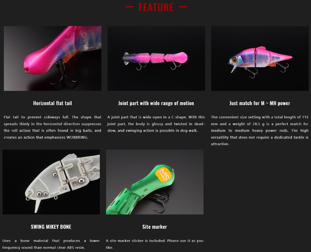 Jackall Mikey Swing 115 Bone Floating Lure Swing Amagaeru (9698)