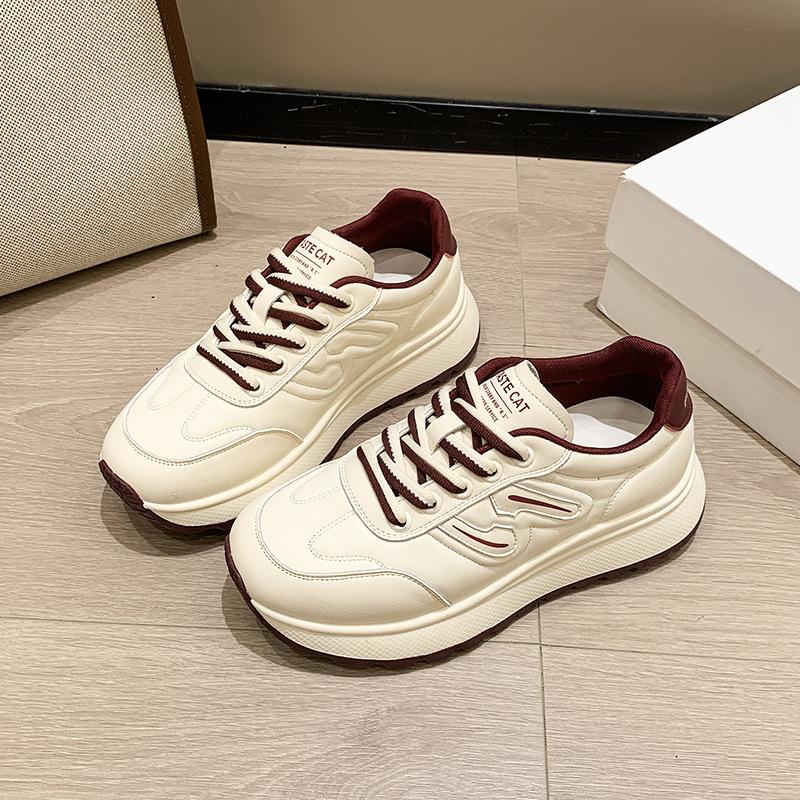 

Кроссовки на платформе Forrest Gump женские осень 2025 новые мягкие нескользящие повседневные кроссовки для бега кроссовки папины кроссовки 40 красный