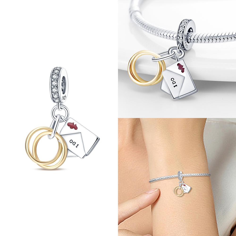 Charms Copper Original Red Heart Bicycle Love Couple Pendant Bead Fit Bracelet Valentine'S Day Fine Gift Women Jewelry Diy