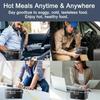 75W 1.8L Car/Truck/Office Dining Box Microwave Oven Portable Electric Heated Lunch Box Stainless Steel Detachable Heating Bowl
