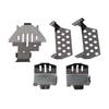 RC Chassis Armors Set Stainless Steel Chassis Protection Skid Plate for Traxxas Black