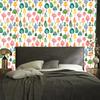 Flowers and Leaves Wallpaper White and Cream for Living Room and Bedroom 50x1000