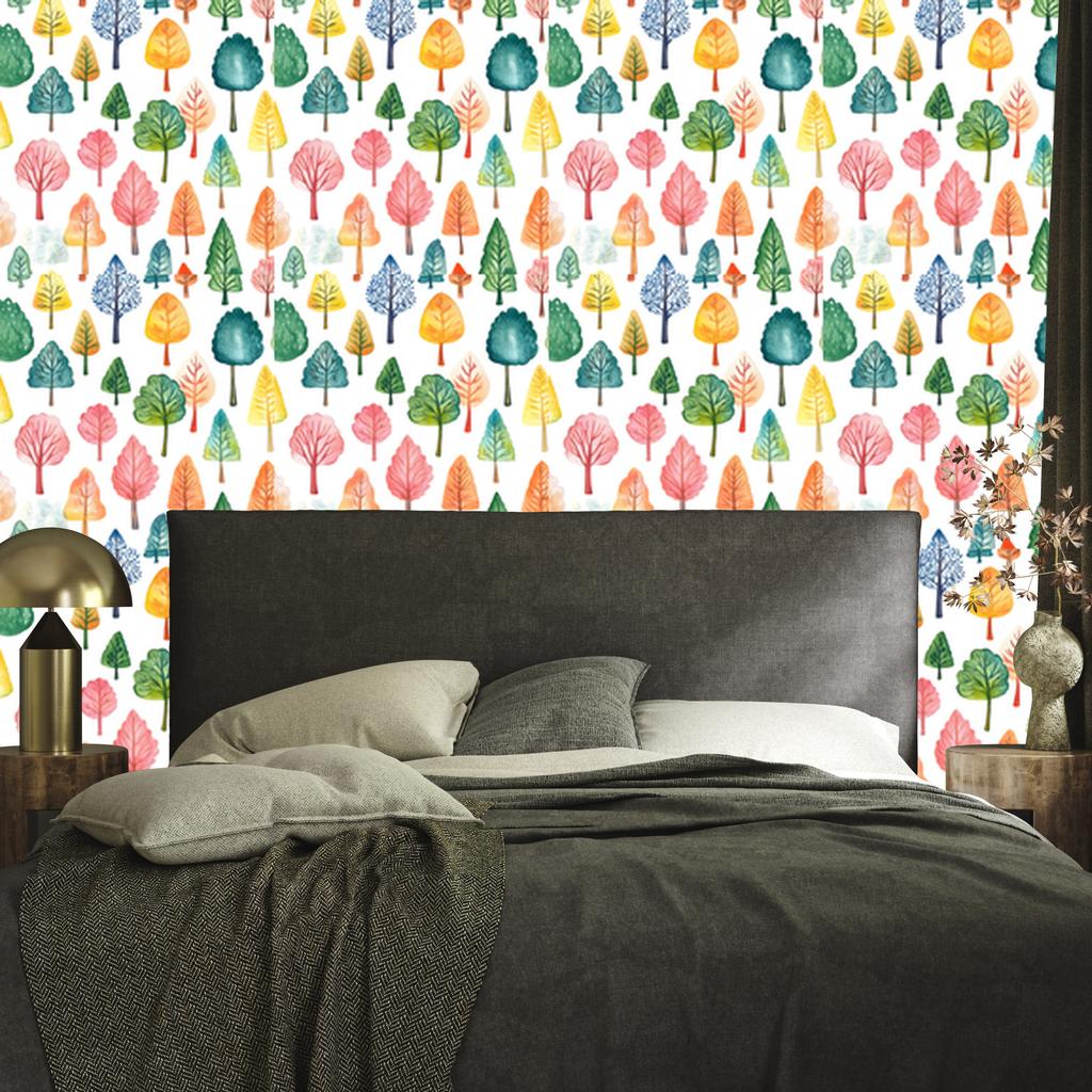 Flowers and Leaves Wallpaper White and Cream for Living Room and Bedroom 50x1000
