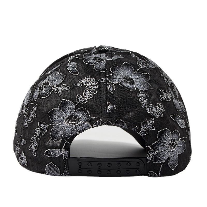 Women's Baseball Cap Stylish Rhinestone Flower Lace Mesh Caps Summer Outdoor Casual Sun Hat Adjustable Suitable For Everyday Use