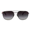 Prada Logo design oval sunglasses men's gray/red/black