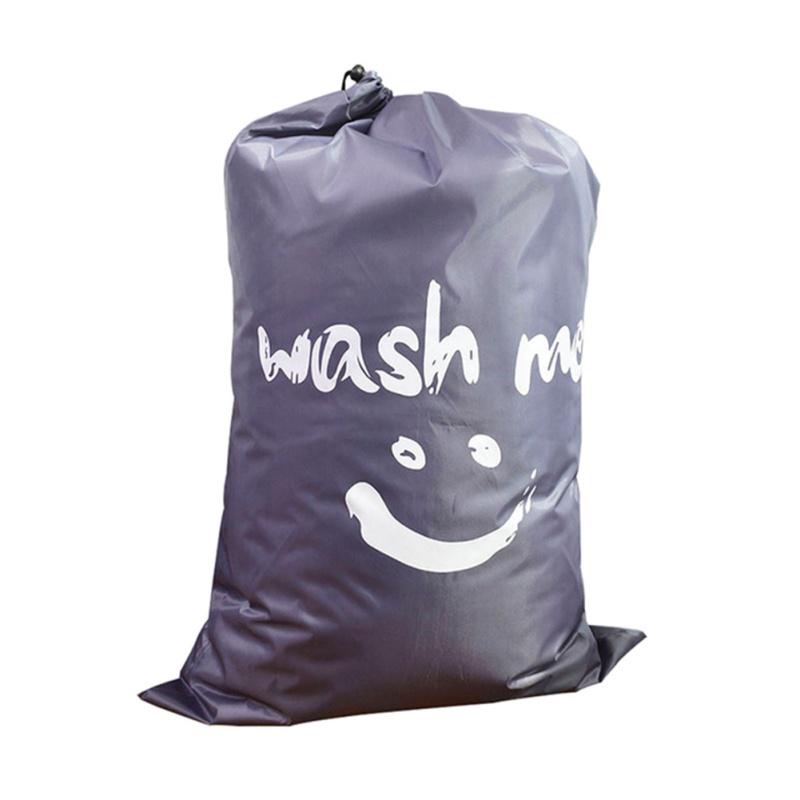 Smile Shape Laundry Bag Nylon Drawstring Laundry Bag Travel Storage Pouch Machine Washable Dirty Clothes Organizer