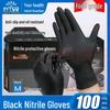 Yinke Disposable Nitrile Gloves - Food Grade, Powder-Free, High Elasticity, Durable for Industrial and Household Use.