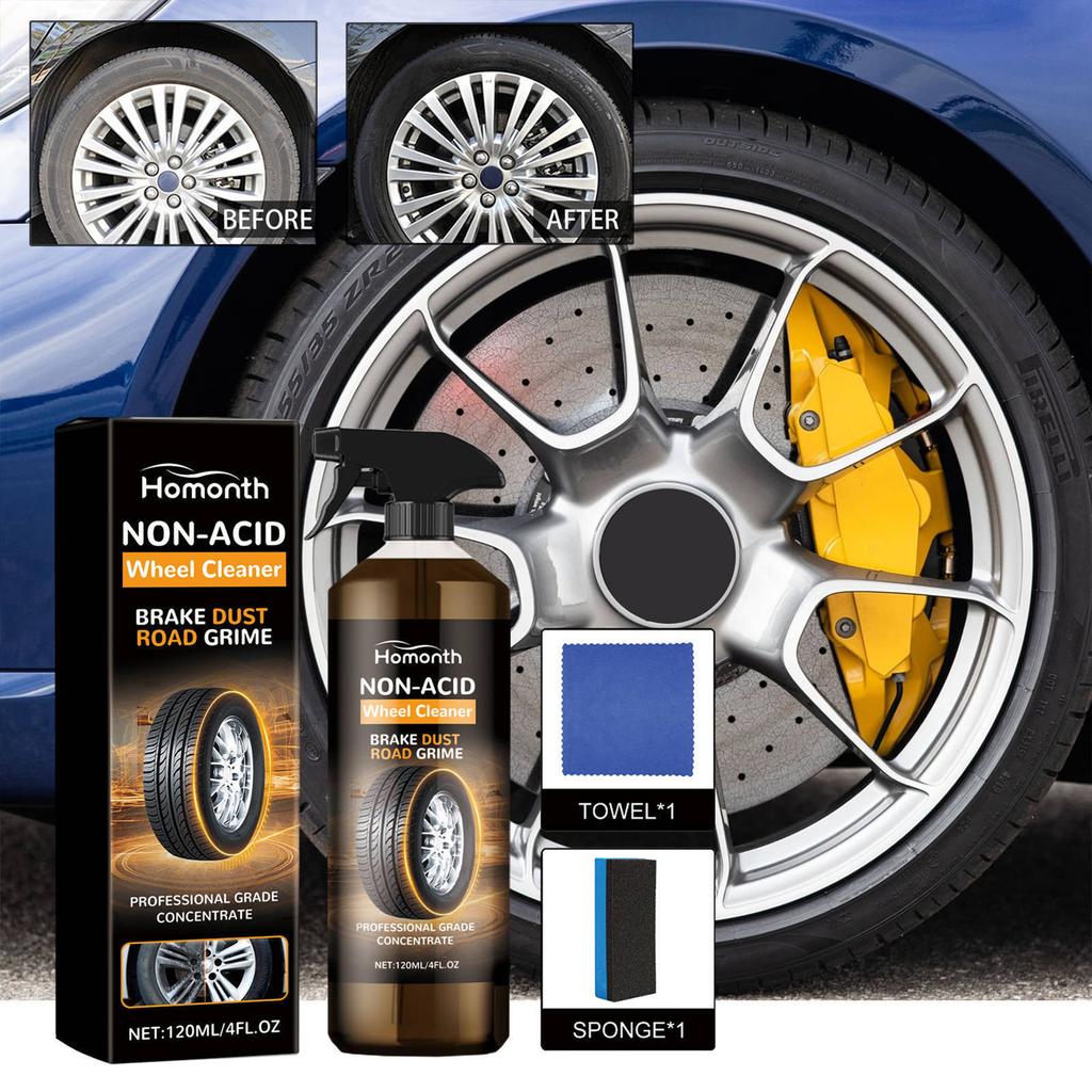 Car Tire Cleaner Kit Wheel Rim Polish Restoration Multi Function Cleaning Care for Car Wheels Maintenance