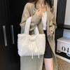 Autumn and Winter Plush Big Bag Women's Autumn and Winter New Fashionable Versatile Handbag Casual Cute Fluffy Tote Bag