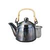Slim Teapot with Oxidized Silver Finish X X 12 Stainless Steel Tea Mino Ware Made In Japan Ale-net (14 9.5 Cm, 430cc) (Includes Strainer) - Porcelain,