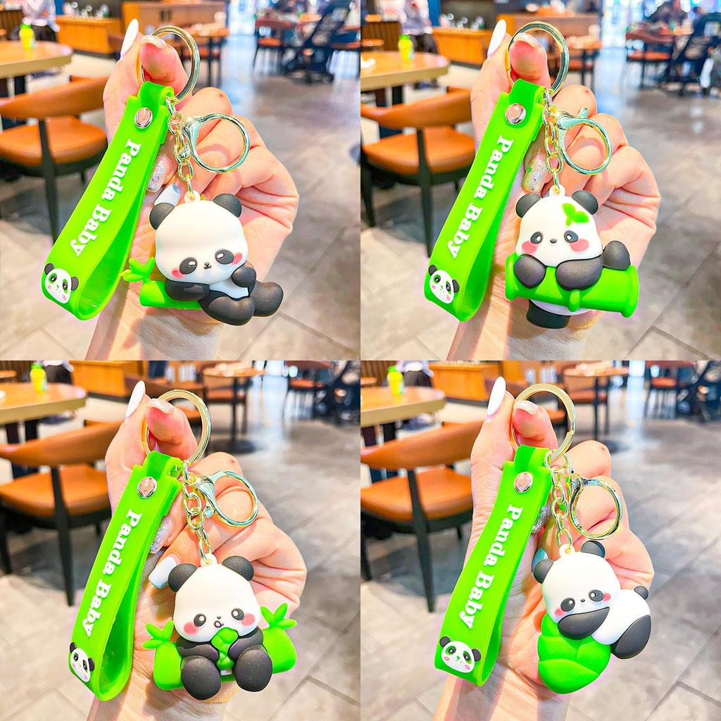 Delightful Chengdu Panda Plush Keychain Soft Silicone Key Fob Perfect For Couples And Friends