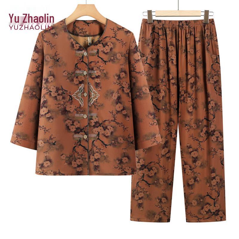 Women s Floral Summer Pullover Two-Piece Set 5XL