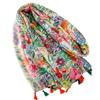 Womens Floral Scarf Stylish Soft Collar Neck Wrap Lady Thin Fringed Shawl Soft Exotic Thin Scarf