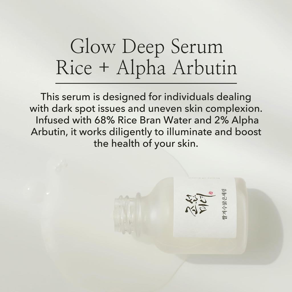 of Glow Deep Rice Alpha arbutin Rice bran water serum 30ml [Beauty Joseon] Serum + [BOJ]