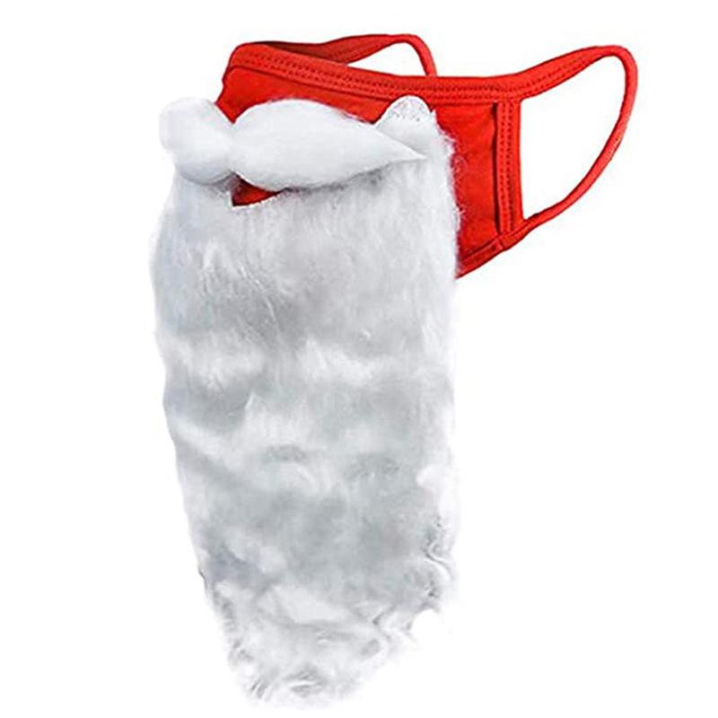 2025 Christmas Party Decorations Holiday Cosplay Funny Christmas Hat Eyebrow Set Accessories White Beard Mask