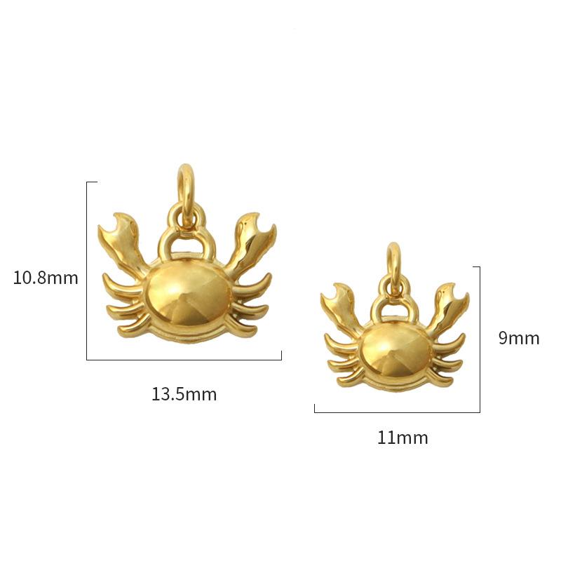 Personalized Diy Electroplated Stainless Steel Marine Life Pendant, Gold, Starfish Diy Handmade Necklace Jewelry Accessories