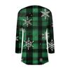 Damenmode, lässig, Weihnachtsdruck, mittellanger Cardigan-Jackenmantel
