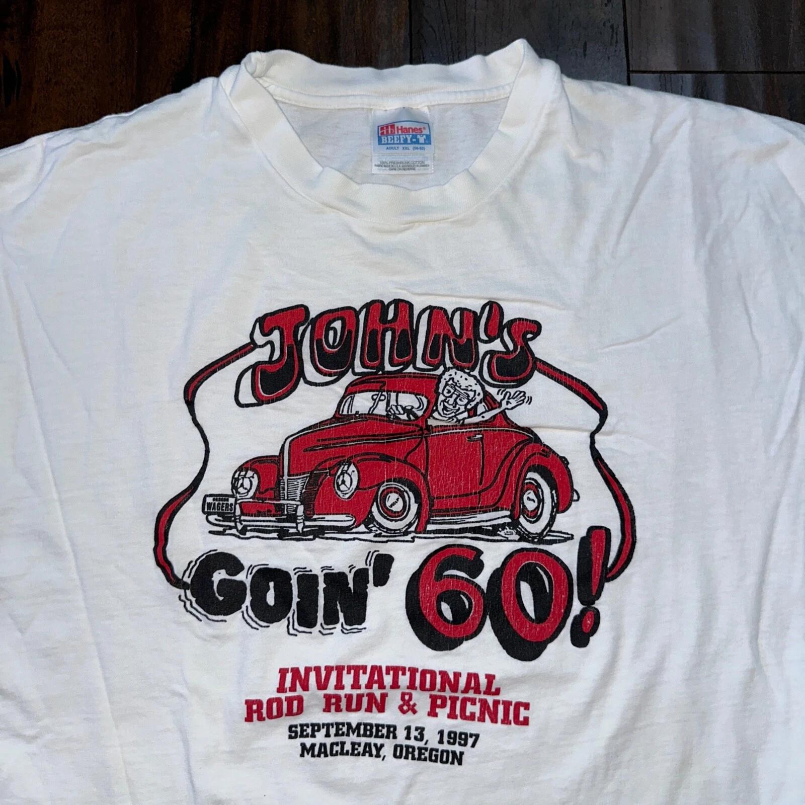 

Funny 60 VTG T Shirt Classic Antique Sports Cars America USA Nascar Oregon XL