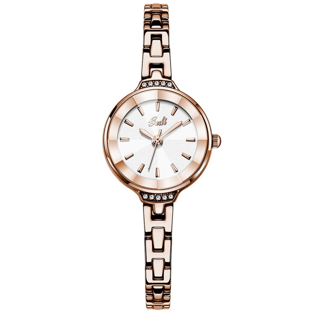 Light Luxury Metal Linked List, Simple Small Dial, High-End Women'S Quartz Watch
