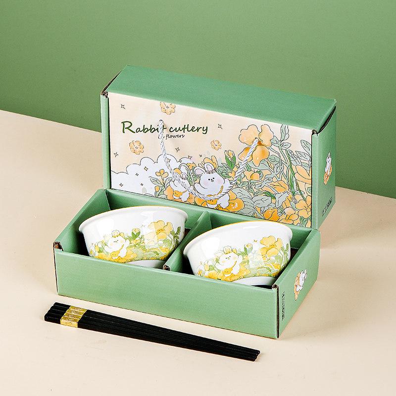 Business Gift Box: Wedding, Souvenir Chopsticks & Bowl Set for Customers & March 8th Occasions