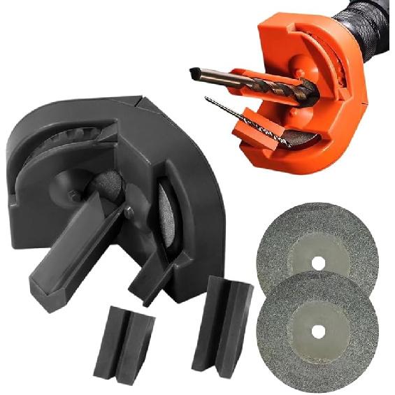 Multipurpose Drill Bit Grinding Sharpeners, 2025 New Sharpener for All Bits with 2 Grinding Wheels for Carbide and Cobalt Drill Bits