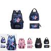 Stitch School Backpack Lunch Bag And Pen Case With Pu Material For Students