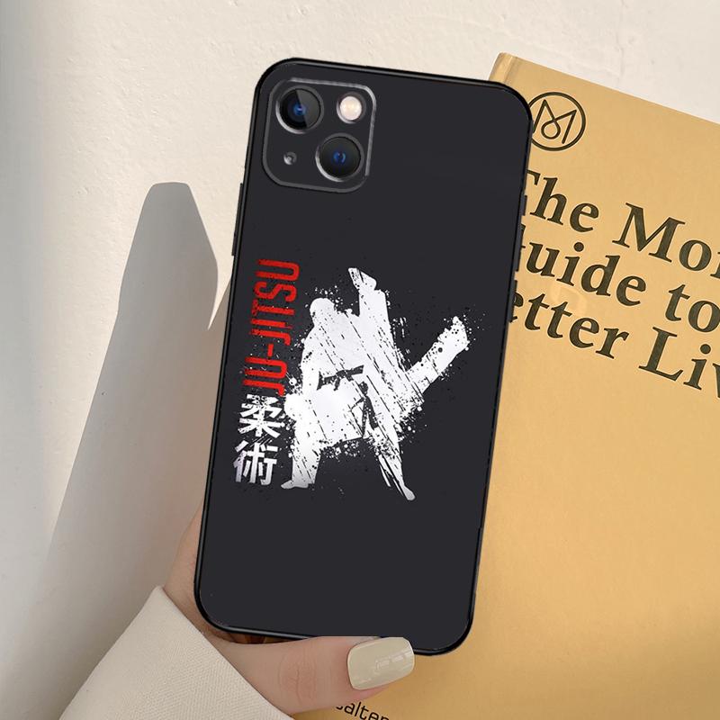 Japanese Martial Arts Judo Phone Case For iPhone 16 15 14 13 11 12 Pro Max 13 12 mini XR 16e 15 16 Plus Full Cover