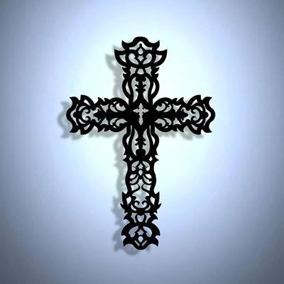 Wandkunst Metallkreuz Dekor für Wohnzimmer Schlafzimmer Feiertagsgeschenk