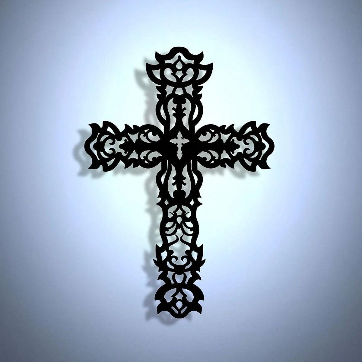 Металлический крест Декор для стены в гостиную, спальню, праздничный подарок