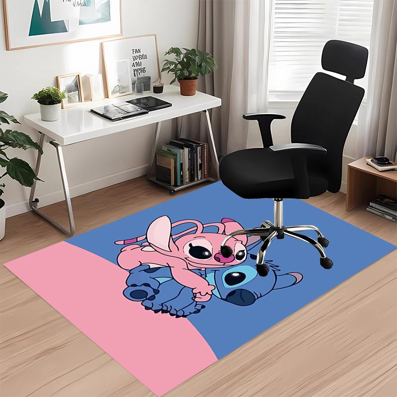 Stitch Printed Carpet, for Office Chair Living Room Bedroom Kitchen Room Decor Gifts.