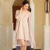 Sexy pajamas women's spring, autumn and summer new lace temptation pure desire wind French long nightgown nightgown two-piece set in stock