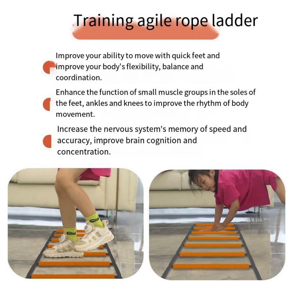 Orange Agile Ladder Instant Set-up Footwork Training Jump Ladder  Soccer Trainer