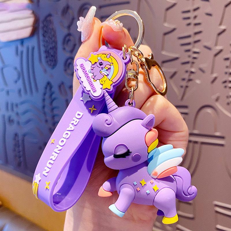 Adorable Beautifu Key Chain Bag Pendant Cute Cartoon Original Unicorn Keychain Car Key Ring Creative Gifts For Children