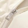 Winter Puffer Coat Men Stand Collar Long Sleeve Solid Color Outwear with Side Pockets Zipper Closure