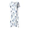 Women's Summer Casual Printed V-Neck Short-Sleeve Swing Dress