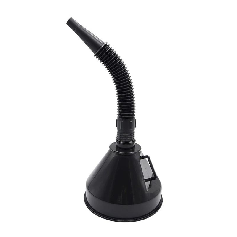 5 Stück Automobil Kunststoff Trichter Set Weite Öffnung Kraftstoff und Öl Mehrzweck Flexible rechtwinklige Trichter für Wasser Kühlmittel und Motor