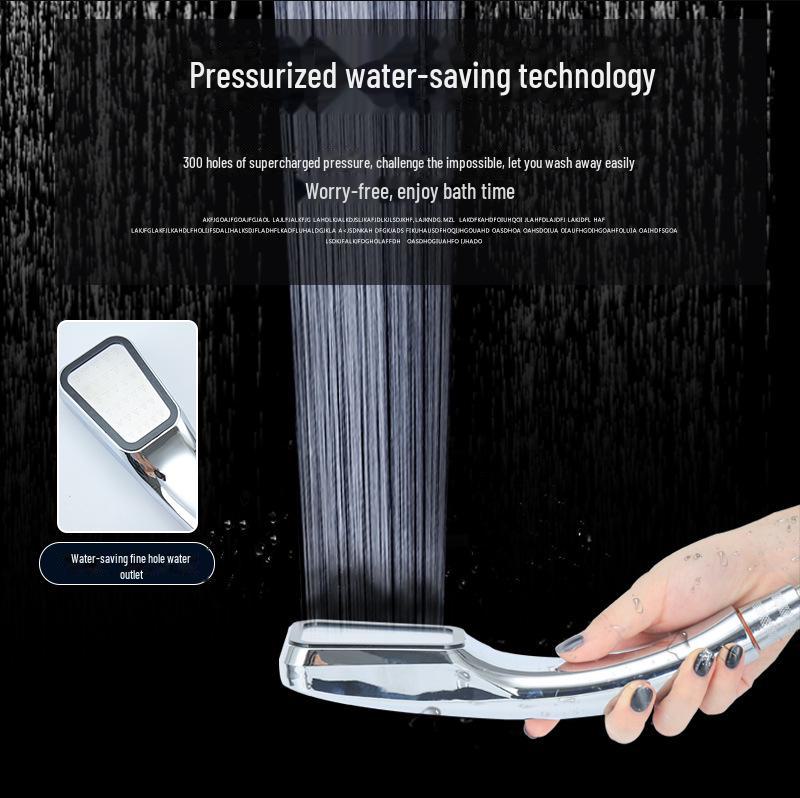 300otvorová vodotěsná čtvercová ruční tlaková sprchová hlavice