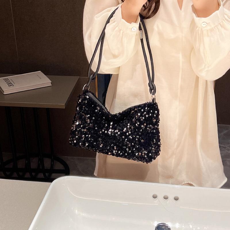 Shiny Sequins Handbags Women Underarm Shoulder Bag Fashion Lady Luxury Purses Clutch Shoulder Bag