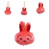 Adorable Plush Keychain Featuring Red Rabbit Head Usachi With Soft Pp Cotton Filling