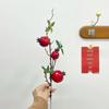 Artificial Floral Arrangement: Red Persimmon & Winterberry for Living Room or New Year Décor