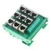 Для Ethernet-порту RJ45 8p8c Адаптер клемної колодки З 9 гвинтовими клемами І Конструкція для кріплення на DIN-рейку Для мережевих з'єднань