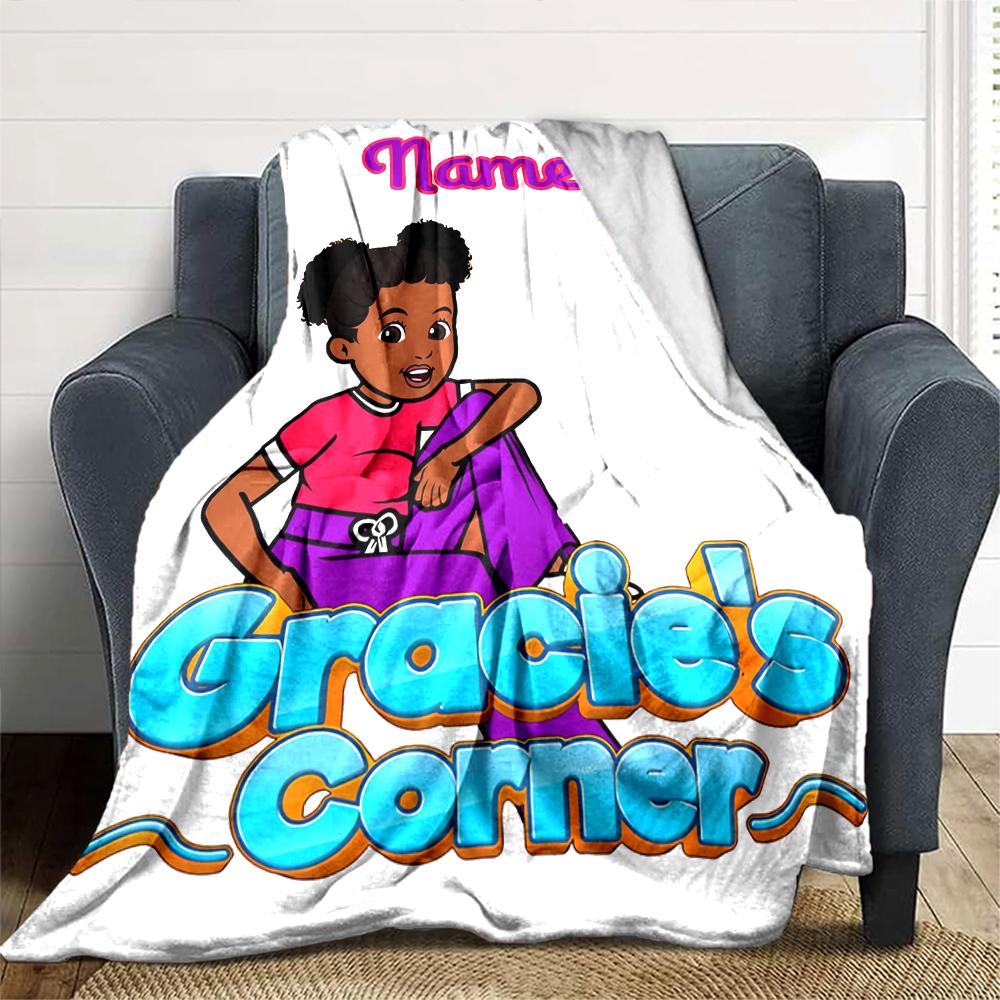 Customiz Name Personality Gracies Corner Blanket Soft &Warm Sofa Office Bed Travel Lunch Break Blanket, Gift Suitable All Seasons