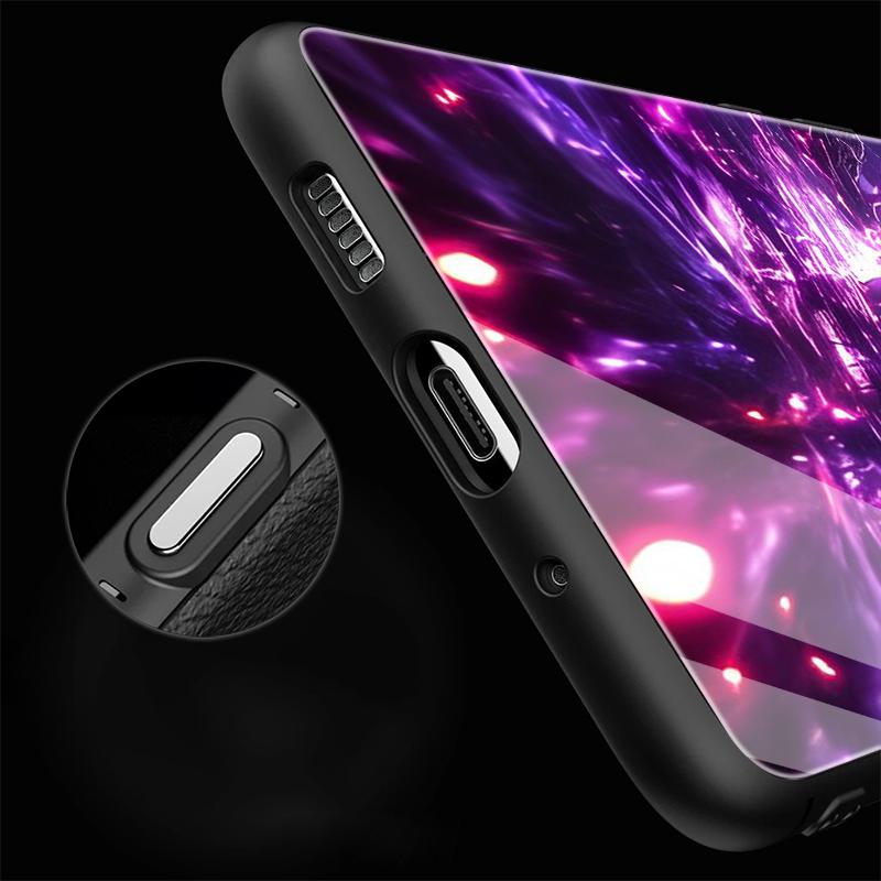 Anime Pokemon Gengar Luxury Phone Cover Glass Case for Samsung Galaxy S26 S25 Ultra S23+ S22 S25+ S21 S24+ S20 FE S23 Plus S24