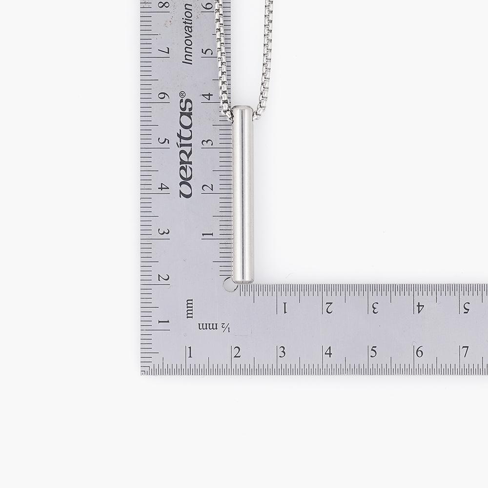 Jbans Classic Round Stick Pendant Chain Necklace (C2501-An869_Sv)