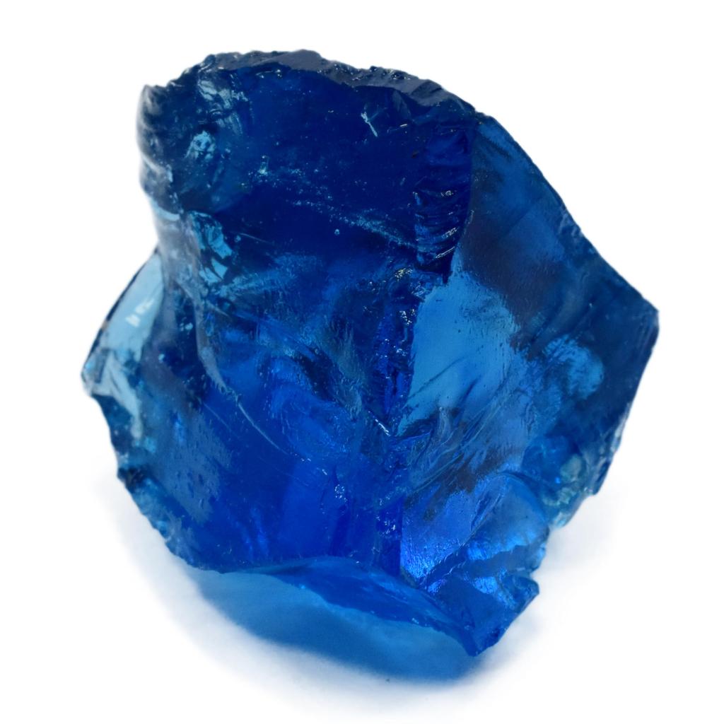 Lab-Created Blue Sapphire Loose Gemstone 71 Ct Uncut Rough Crystal September Birthday Birthstone