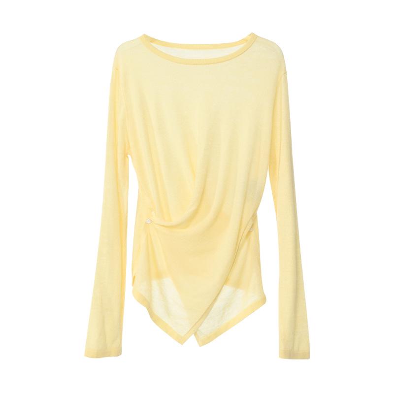 Autumn/Winter Slimming Round Neck Wool Knitwear Top