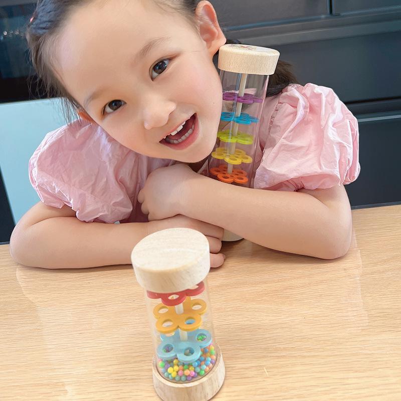 Montessori Wooden Rain Tube: Children's Musical Instrument for Early Education and Hand-Eye Coordination